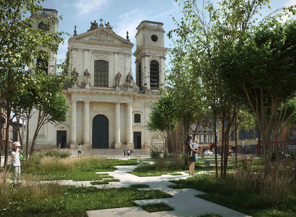 Le réaménagement du centre ville de Montauban en “petit Central Park”